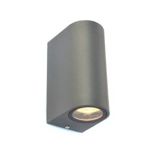 APLIQUE DE PARED BIDIRECCIONAL CILINDRO GRAFITO