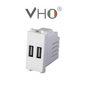 MODULO VHO CARGADOR 2 USB 2.1A BLANCO
