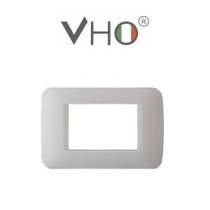 PLAQUETA VHO 3 MODULOS BLANCO
