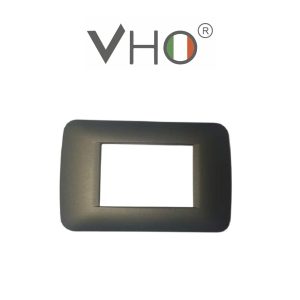 PLAQUETA VHO 1 MODULO DOBLE GRAFITO