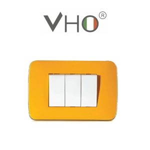 PLAQUETA VHO 3 MODULOS AMARILLO YL