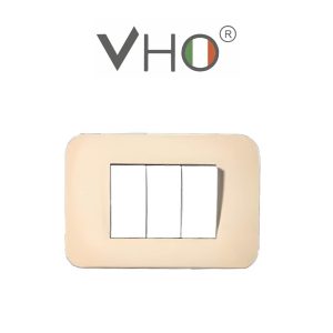 PLAQUETA VHO 3 MODULOS MARFIL IV