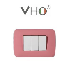 PLAQUETA VHO 3 MODULOS ROSA VIEJO RS