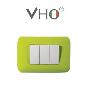 PLAQUETA VHO 3 MODULOS VERDE GR