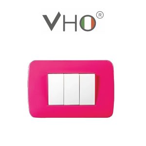 PLAQUETA VHO 3 MODULOS ROSADO PK