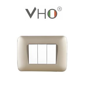 PLAQUETA VHO 3 MODULOS PERLA PL