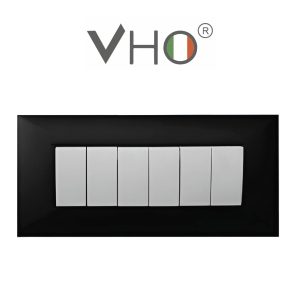 PLAQUETA VHO FLORENCIA 6 MODULOS GRAFITO