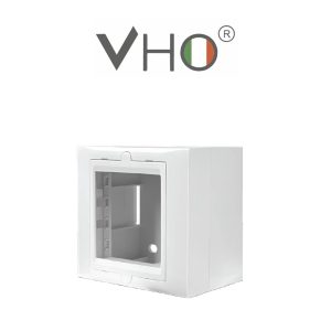 CAJA VHO 2 MODULOS C/UNION BLANCA