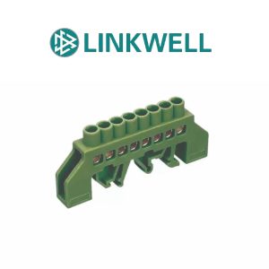 BARRA  TIERRA 8 T VERDE  RIEL DIN RMB8G