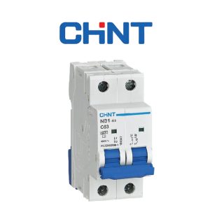 INTERRUPTOR RIEL NB1-63 2P 20A 6KA CHINT