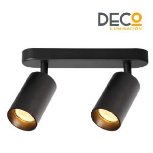 SPOT C/BASE 2GU10 NEGRO