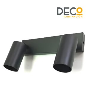SPOT C/BASE 2GU10 NEGRO