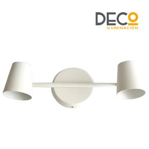 SPOT C/VARAL BLANCO 2 LAMPARAS