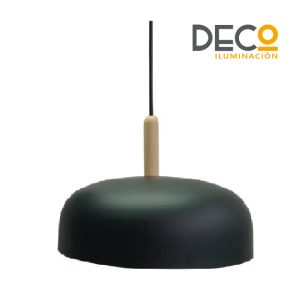 CAMPANA METAL Y MADERA NEGRA 25CM -2510BK