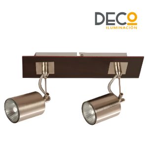 SPOT C/B MADERA NIKEL 2GU10