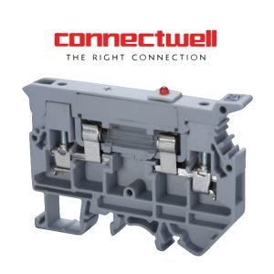BORNERA PORTA FUSIBLE P/RIEL 4MM LED48- CAFL4UL48