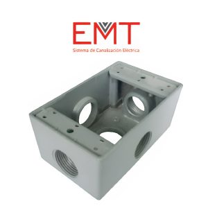CAJA PORTA PLAQUETA 11/4” 114 MM x 70MM x 50MM EMT