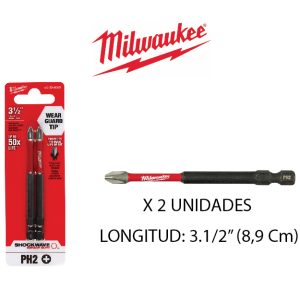 PUNTA PHILLIPS PH2 3.1/2'' X2UN SHOCKWAVE MILWAUKE