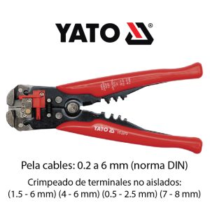 PINZA PELA-CORTA CABLE CRIMPEADORA YT-2313 YATO