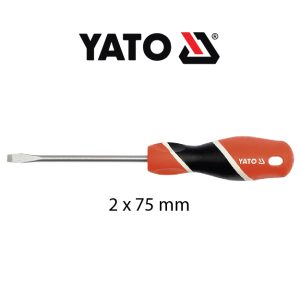 DESTORNILLADOR PUNTA PLANA 2X75MM YT-25900 YATO