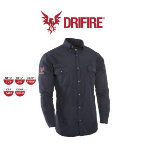 CAMISA IGNIFUGA 4.4 TALLE LG AZUL MARINO DRIFIRE