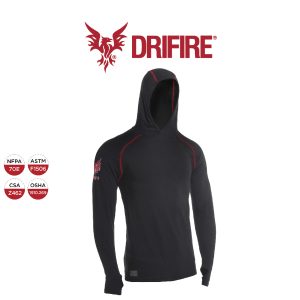 SUDADERA C/CAPUCHA ALTO REND DRIFIRE FR NEGRO T LG