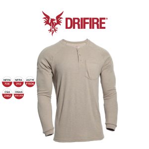 CAMISETA HENLEY M. LARGA CAT 2 CAQUI T. LG DRIFIRE