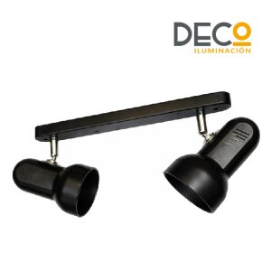 SPOT MEGA C/BASE NEGRO 2E27