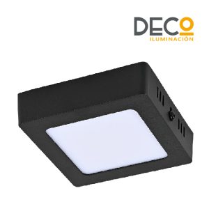 PLAFON 6W CUAD NEGRO CALIDO 49860  VYBA