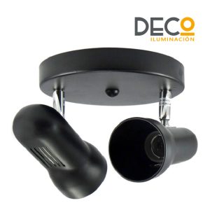 SPOT MEGA C/BASE NEGRO 2E27