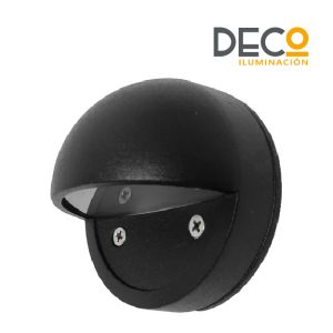 APLIQUE LED PARPADO GRIS 1W NEGRO