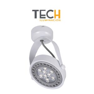 SPOT CON BASE REDONDA  AR111 BLANCO