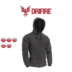 SUDADERA C/CAPUCHA Y CIERRE T.LG GRIS DRIFIRE FR