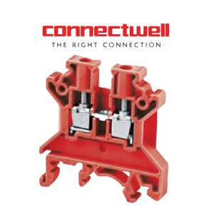 BORNERA RIEL DIN 4MM ROJO - CTS4UNRE