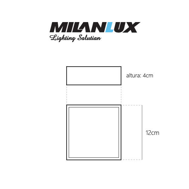 PLAFON LED 18W TRIMLESS CUADRADO NEGRO CALIDO MILANLUX - Imagen 2