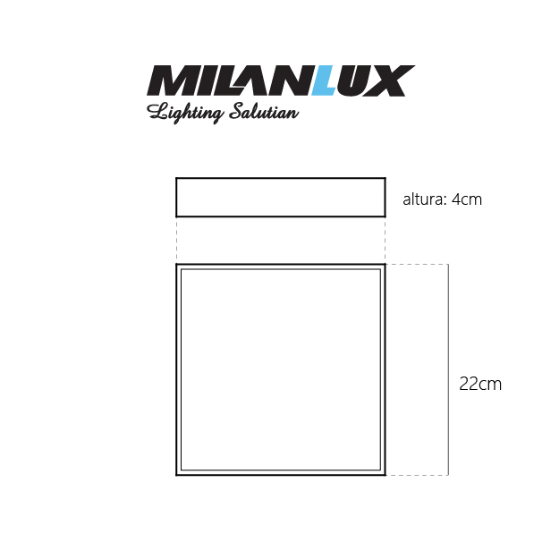 PLAFON LED 36W TRIMLESS CUAD NEGRO CALIDO MILANLUX - Imagen 2